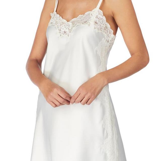 Lace Trim Satin Chemise