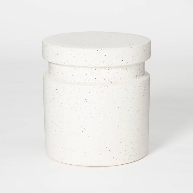 Murray Round Ceramic End Table White - Threshold™ designed with Studio McGee
