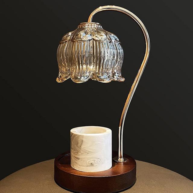 BINLIFA Candle Warmer Lamp, Dimmable Candle Warmer for Scented Wax, Electric Candle Melt Warmer Compatible with Large Jar Candles for Home Decor