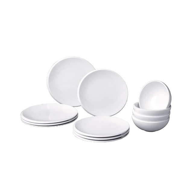 Villeroy & Boch New Moon 12 Piece Dinnerware Set, Service For 4