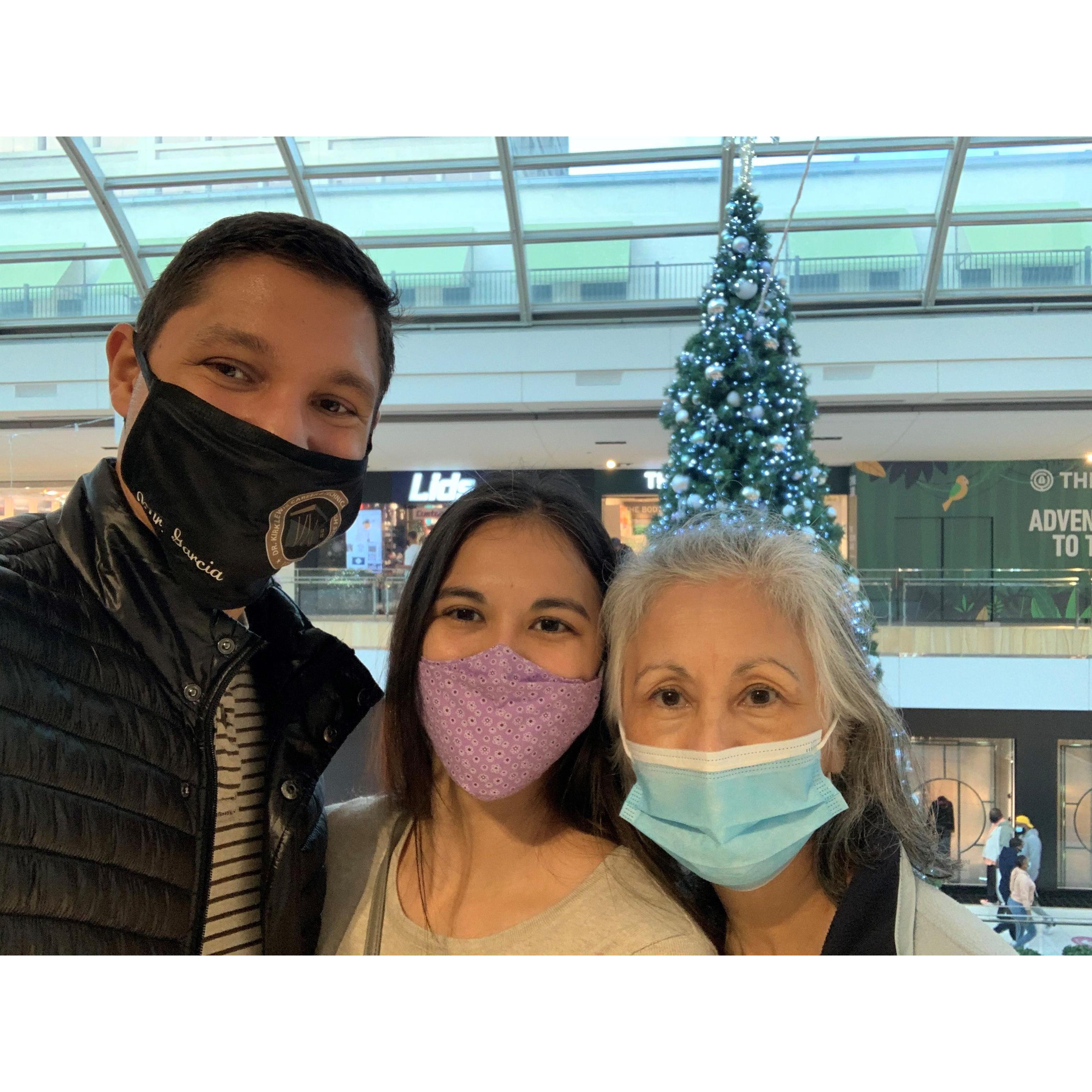 It's just past Christmas time and we've looked for our venue with Crystal's mom, Gloria.