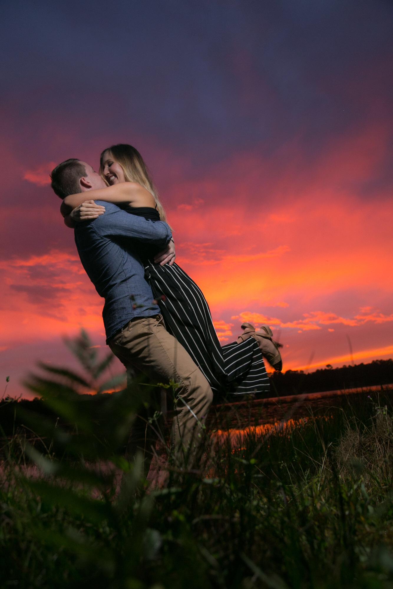 The night of our engagement! God gifted us with this incredible sunset. The coloring/sky in this photo is completely unedited!