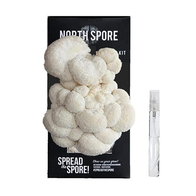 North Spore Lion's Mane Mushroom Spray & Grow Kit (4 lbs) | Beginner Friendly & Easy to Use | Grow Your Own Gourmet Mushrooms at Home | Handmade in Maine, USA