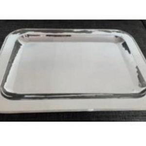 Bandeja de Plata Rectangular En Borde Recto