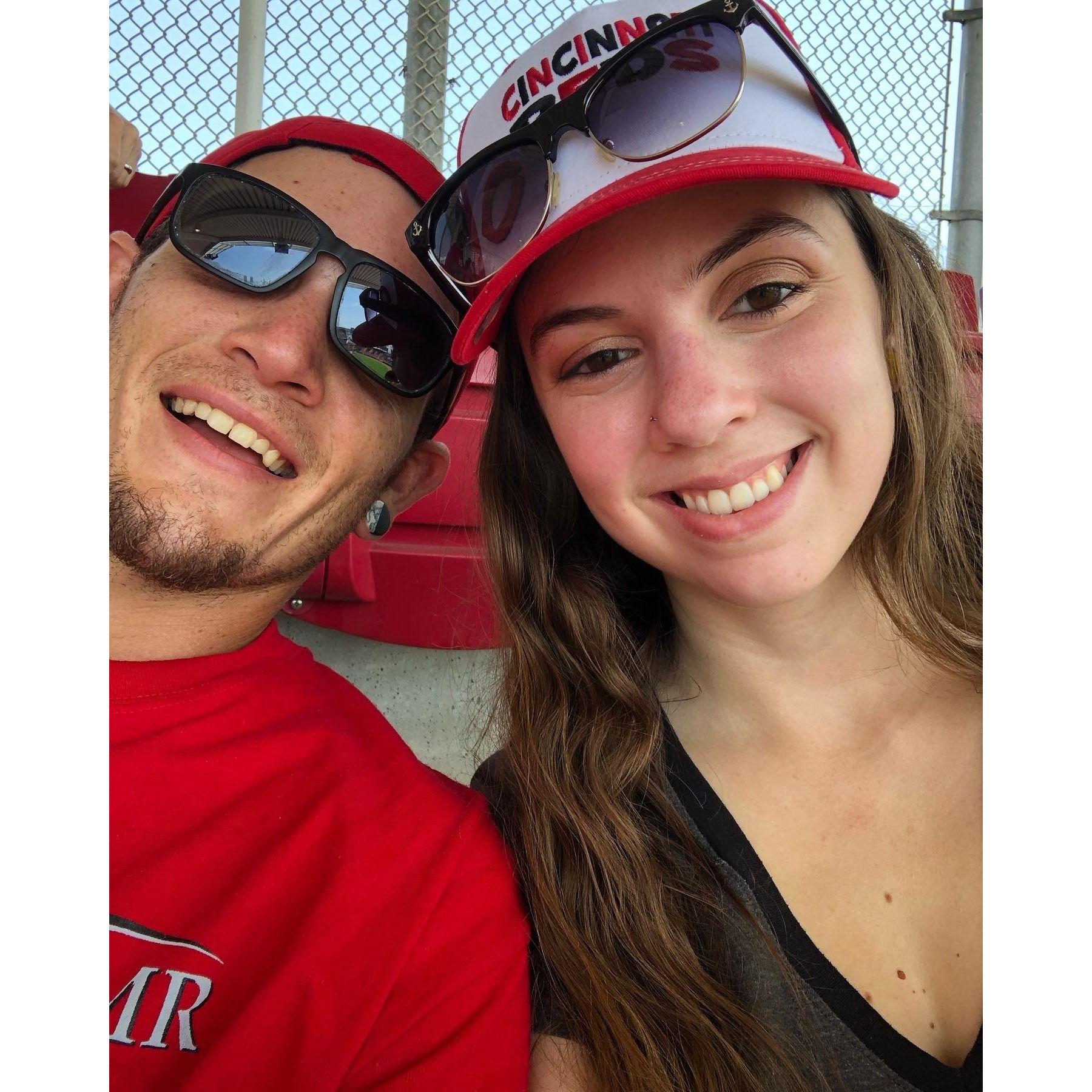 Our first Reds game!