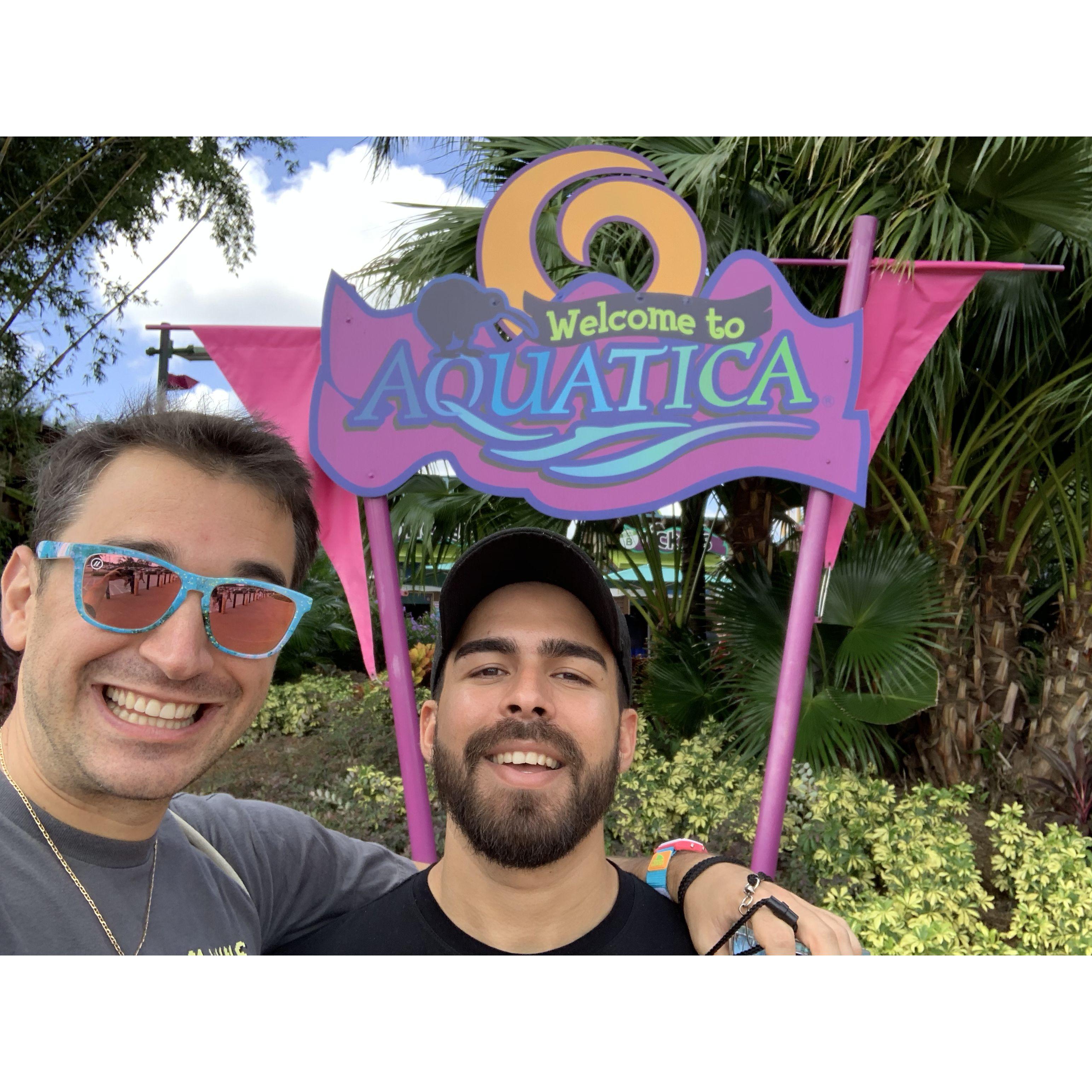 Jordan's first time to my happy place, Aquatica!