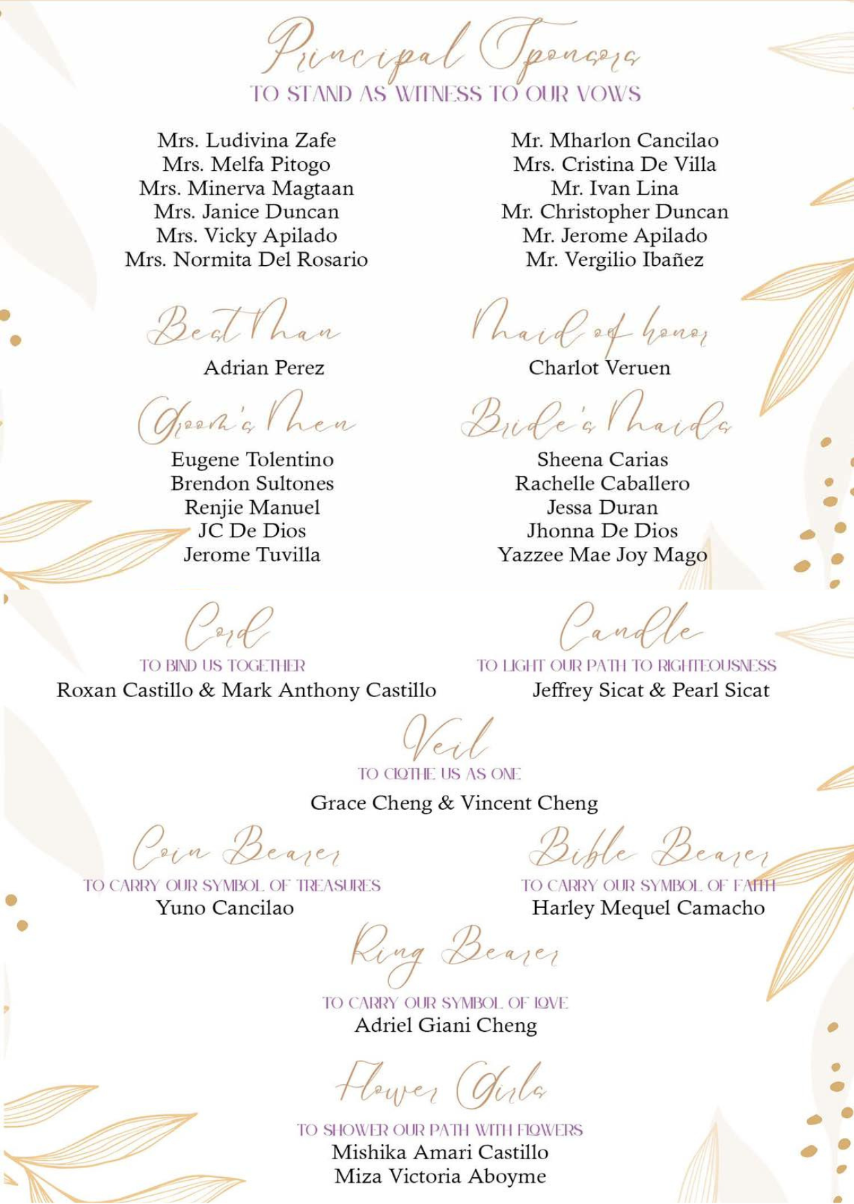 The Wedding Website of Lorna Tolentino and Sergio Marbella