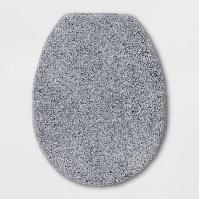 18"x21" Elongated Toilet Lid Cover Light Gray - Threshold Signature™