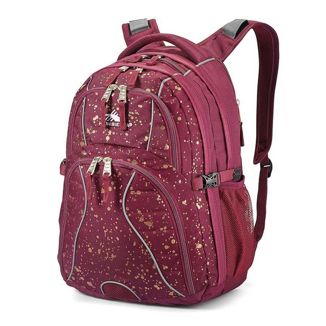 High Sierra Swerve Laptop Backpack, One Size, Copper Splater/Maroon