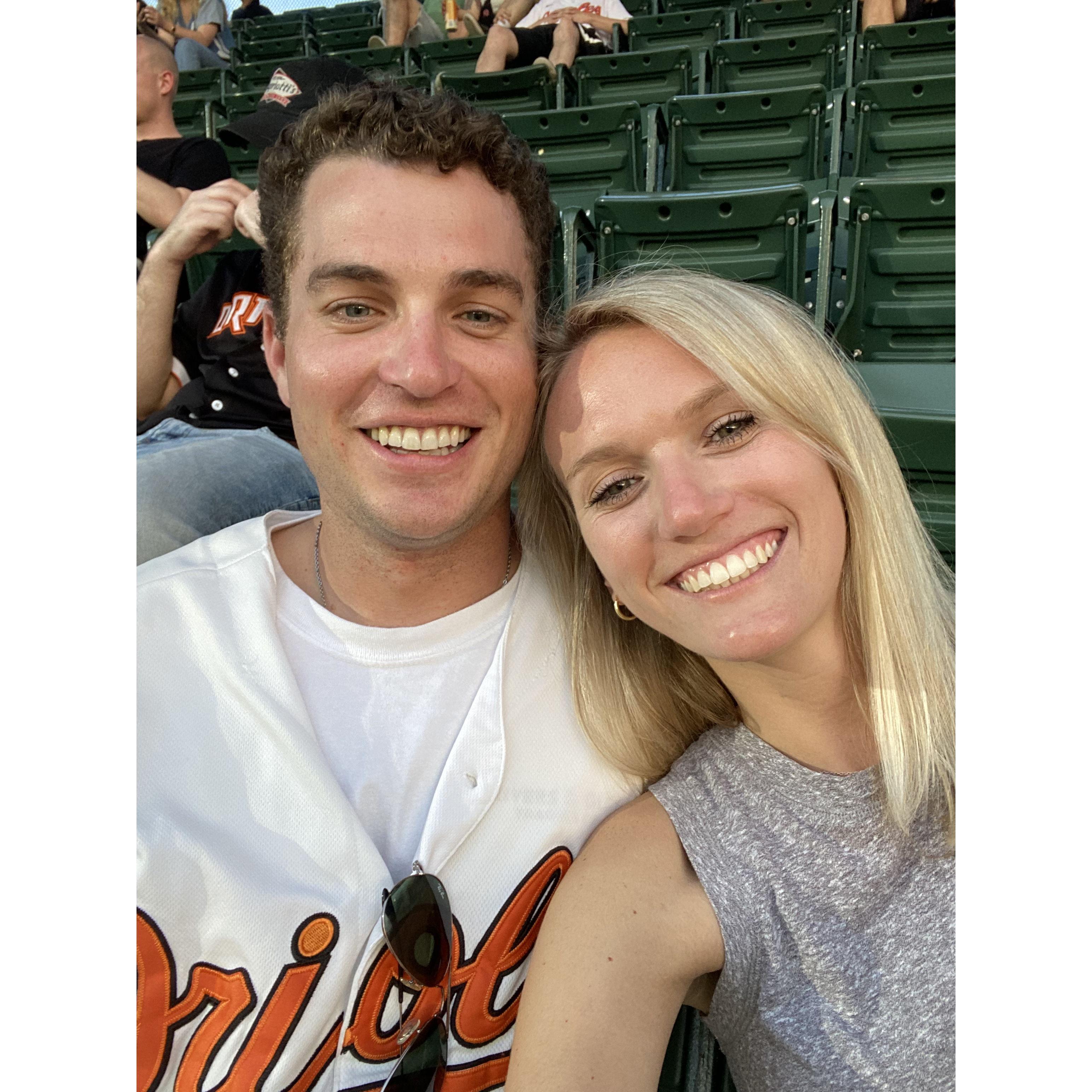 Our first picture! Orioles game!