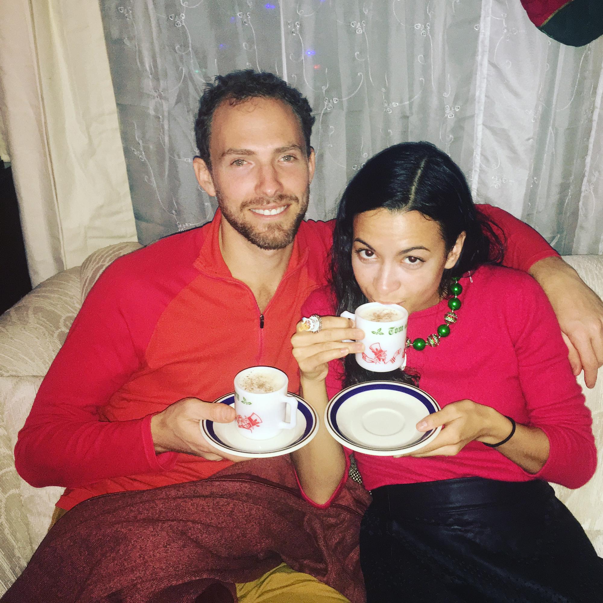 Christmas Eve, 2016, drinking Tom & Jerry’s