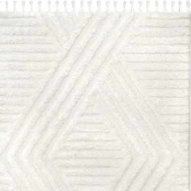 Ivory Ellie Traverse Shag 8' x 10' Area Rug