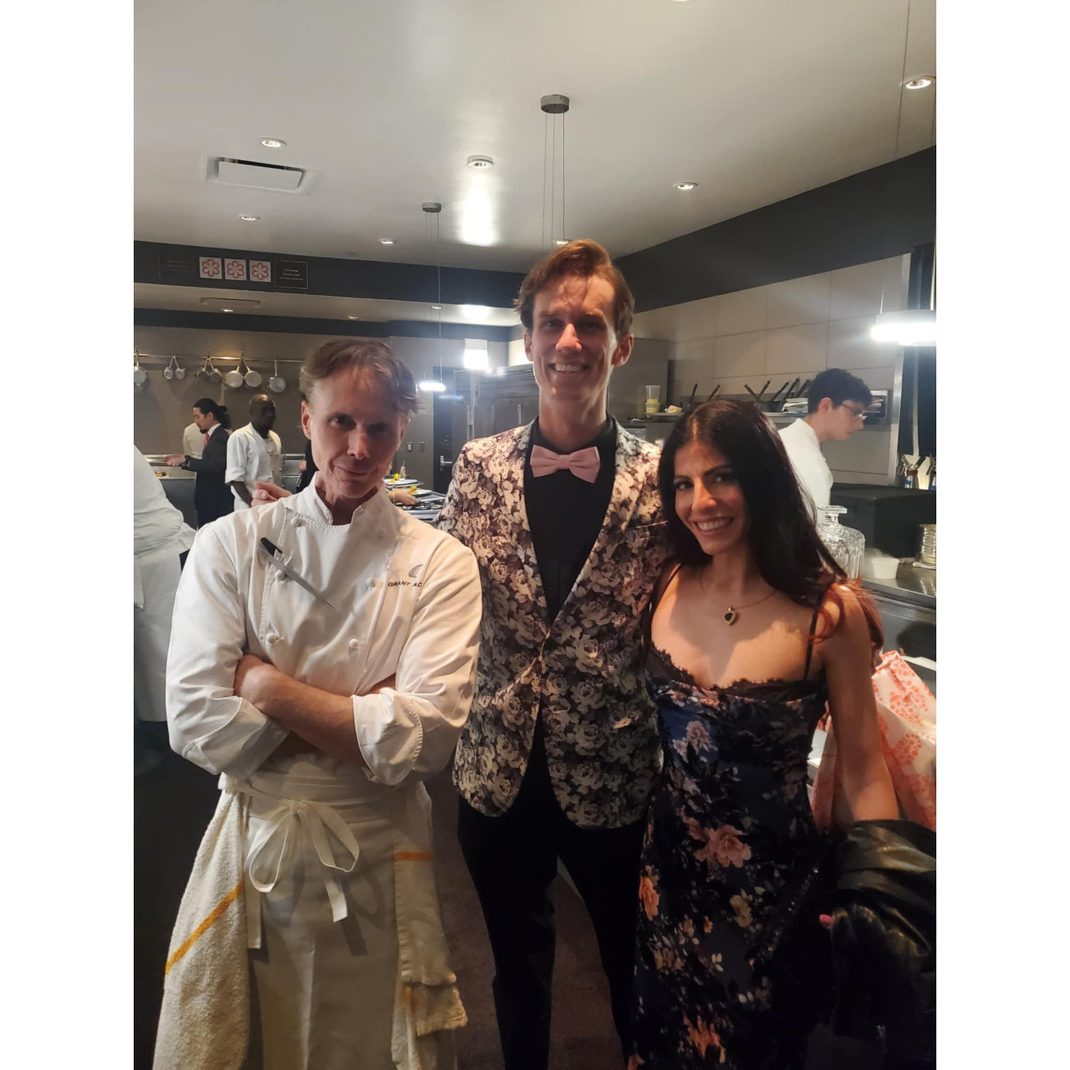 With the chef!