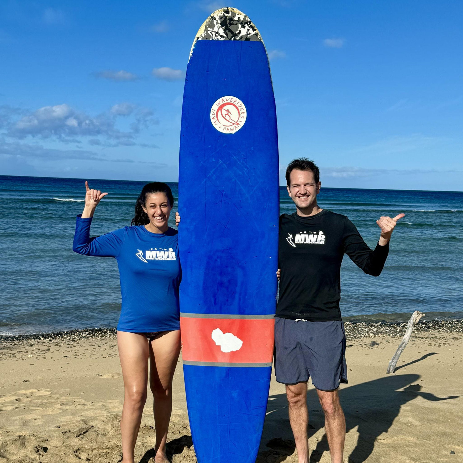 Surf's up! Fun day taking surf lessons together in Maui!