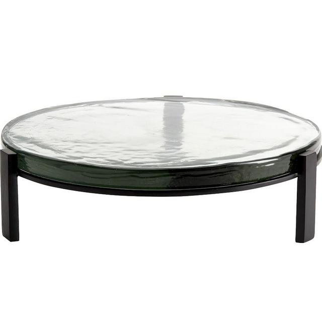 Slab Glass Round Pedestal - Large