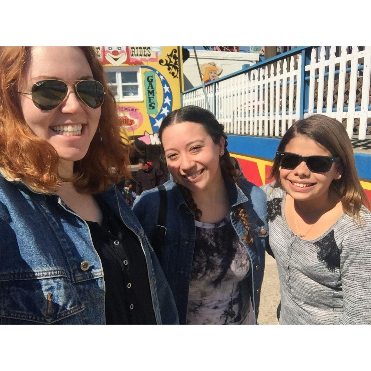 April 2016: A day spent in Coney Island with Alexa's cousin Ashley