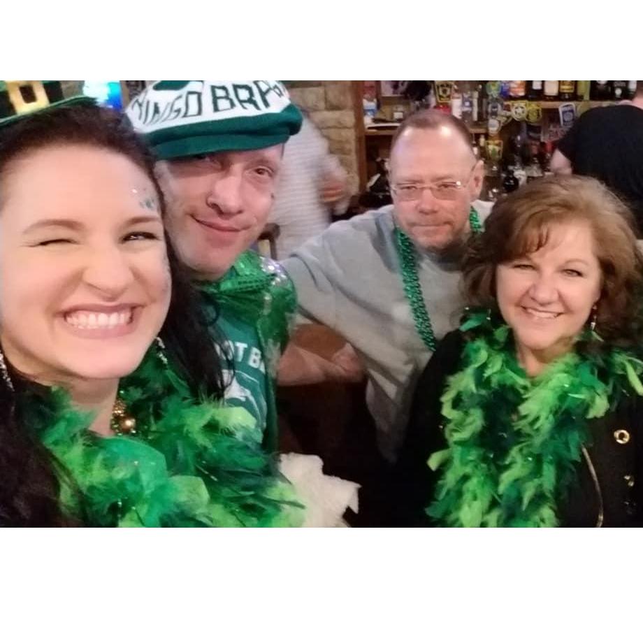 Saint Pat's with our neighbors Ron and Karen!