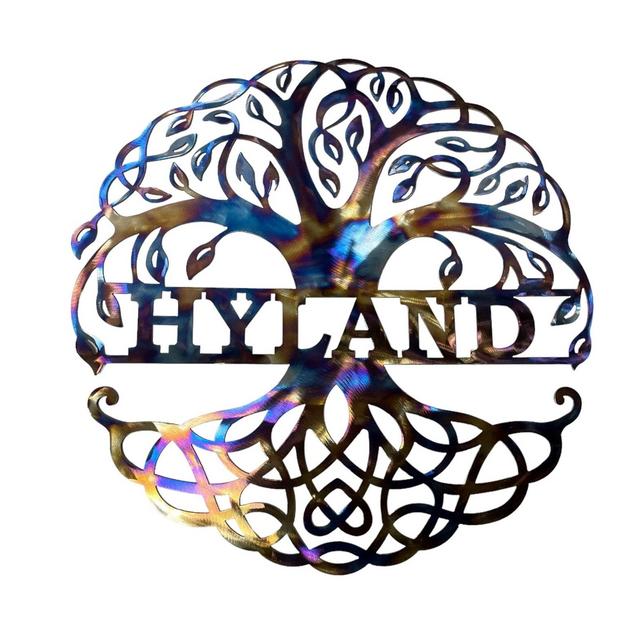 24" Personalized Tree of Life Metal Art Wall Décor