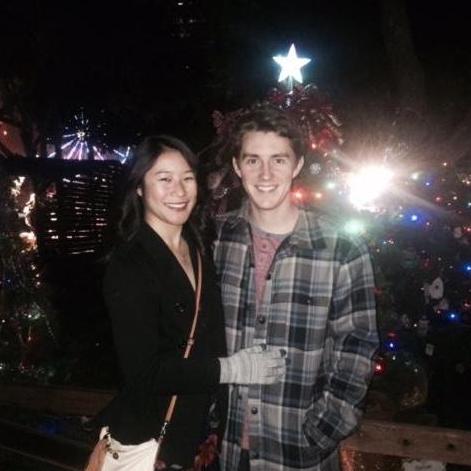 This was Michelle and Steve's first Christmas together. They visited Christmas in the Park in San Jose, where there were lanes and lanes of lit up Christmas trees.