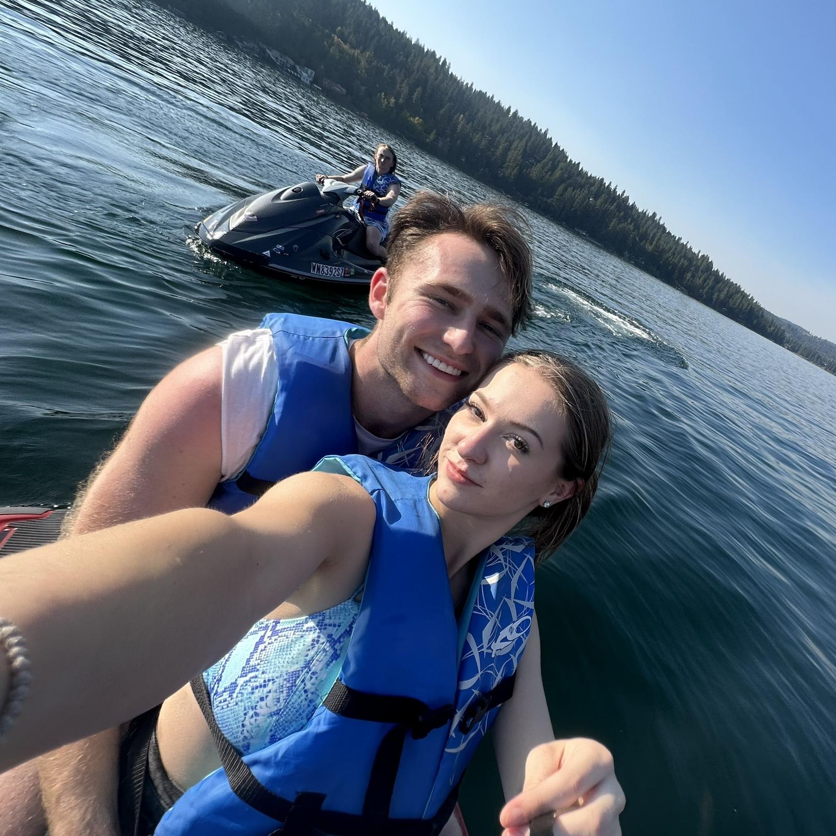 Jet skiing together
