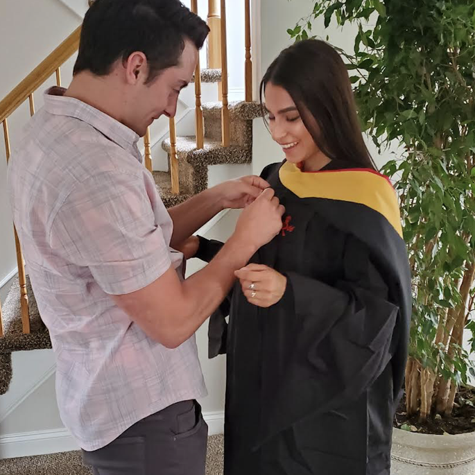 May 2020: Vanina graduated with her Master's with all the love & support