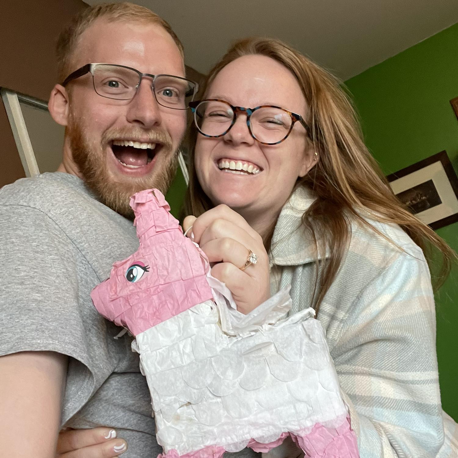 Our first wedding present might be the best. Cant beat a surprise piñata.