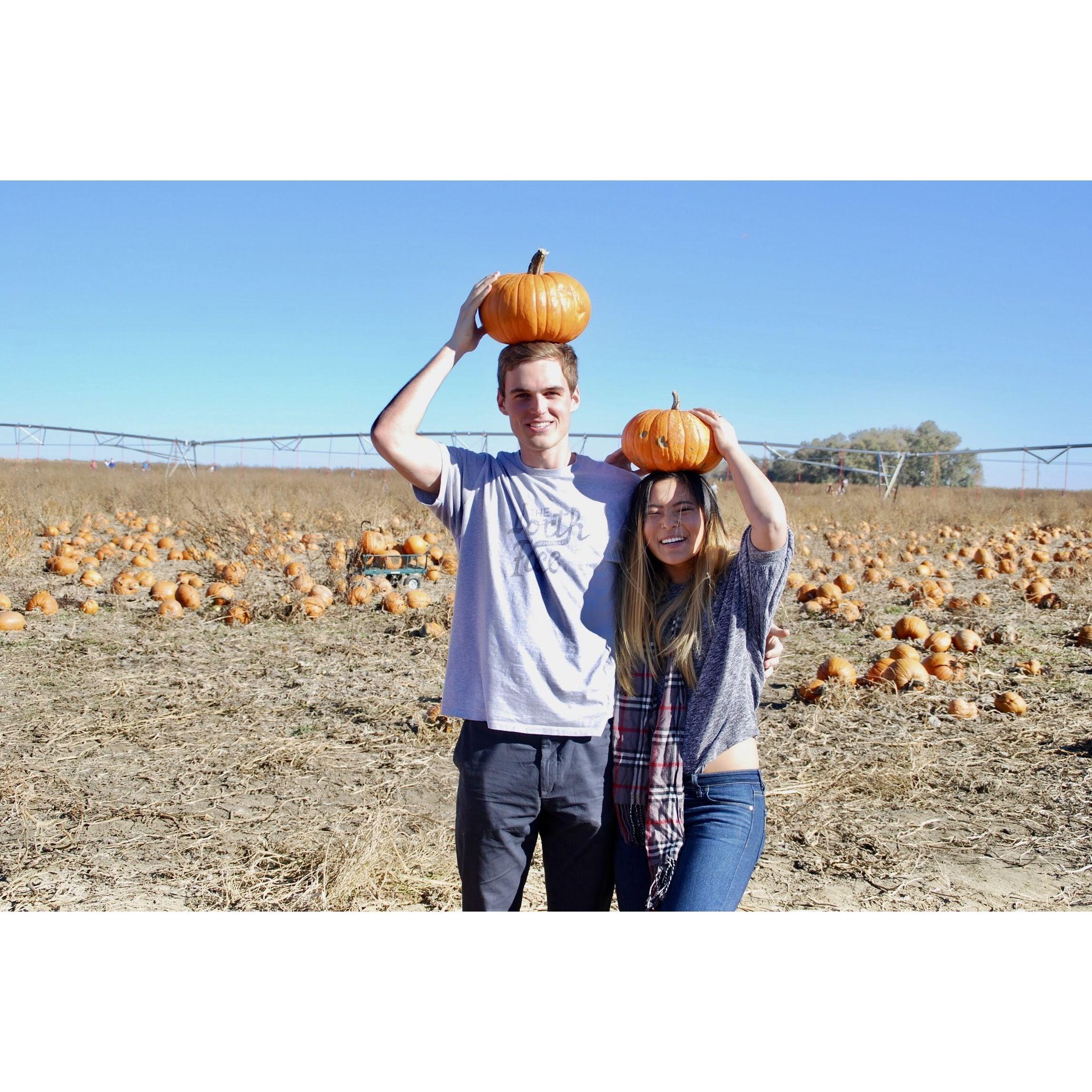 Our first "date" at the pumpkin patch in 2018