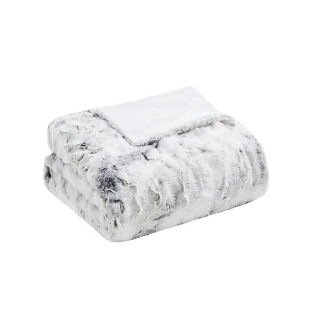 60"x70" Aina Oversized Faux Fur Throw Blanket Gray