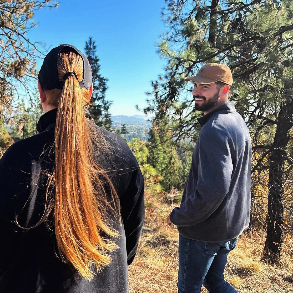 On a fall hike in Spokane with family