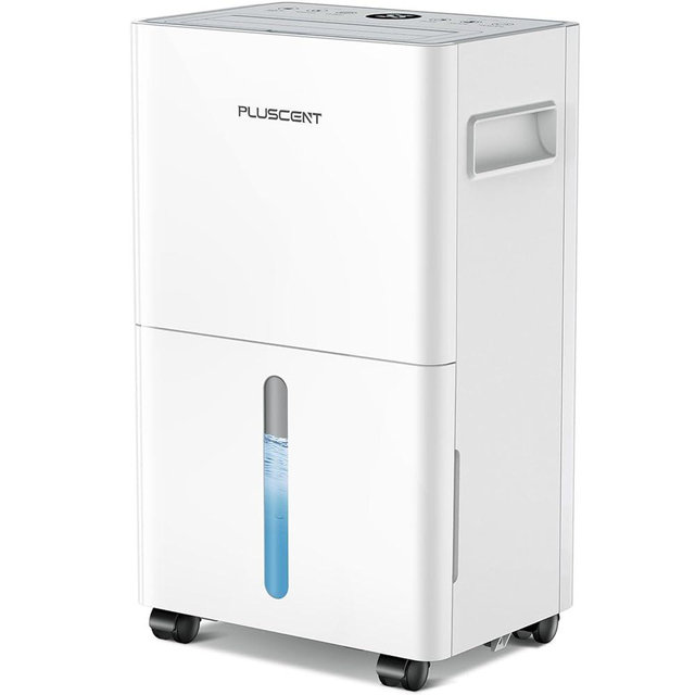 PLUSCENT 1,500 Sq. Ft Dehumidifier for Basement, 21 Pints Dehumidifiers for Home with Drain Hose, Quiet Operation, Smart Humidity Control, 3 Modes, Auto Defrost, 24H Timer, Portable for Bedroom, RV