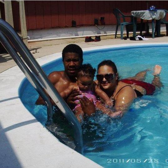 Our biggest baby's first swim 💕