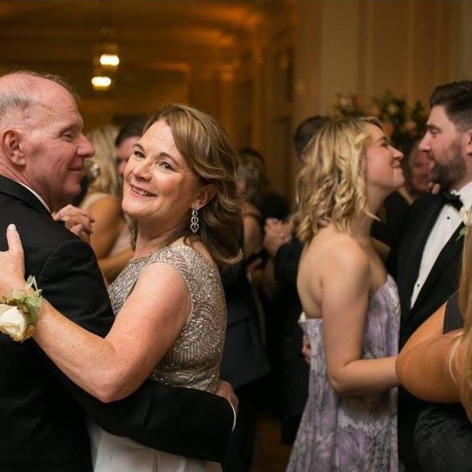 Dancing with Stan and Laurie at Liz's wedding,