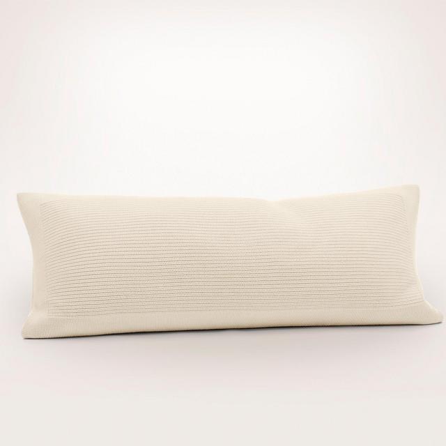 Ribbed Knit Decorative Pillow Cover (Lumbar)