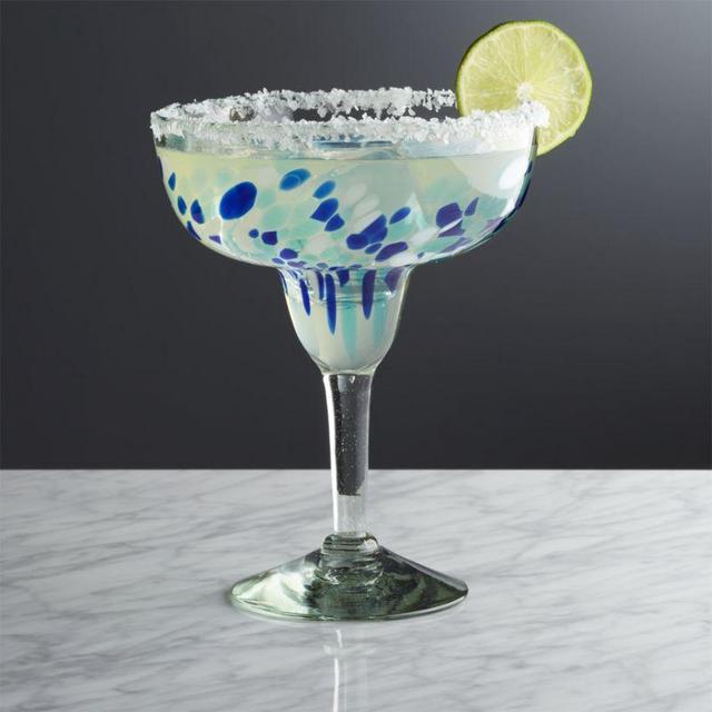 Rue Blue Margarita Glass