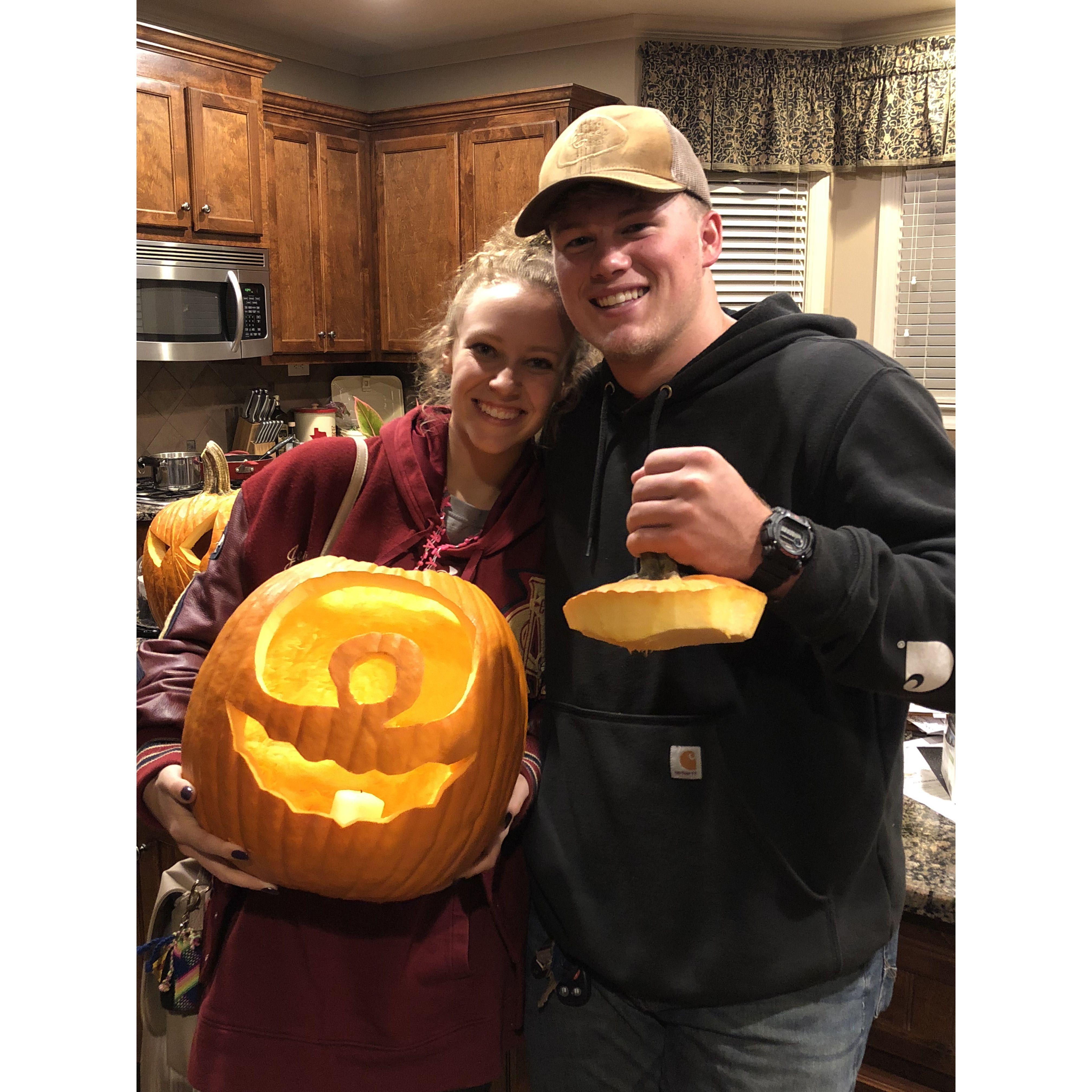 One of our many halloween pumpkins