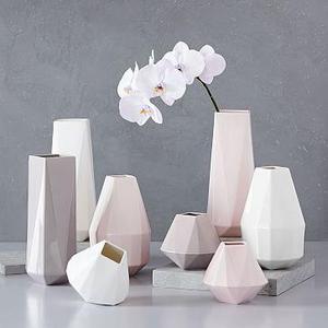 Faceted Porcelain Vases