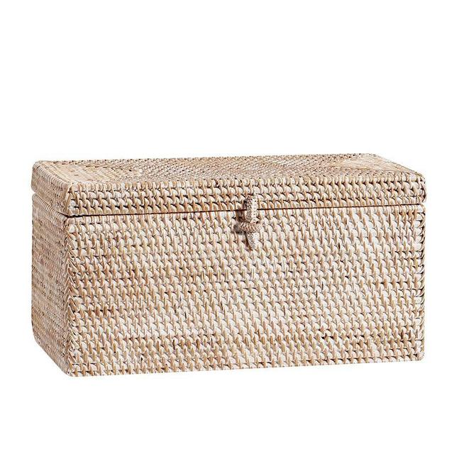 Tava Lidded Box, Whitewash