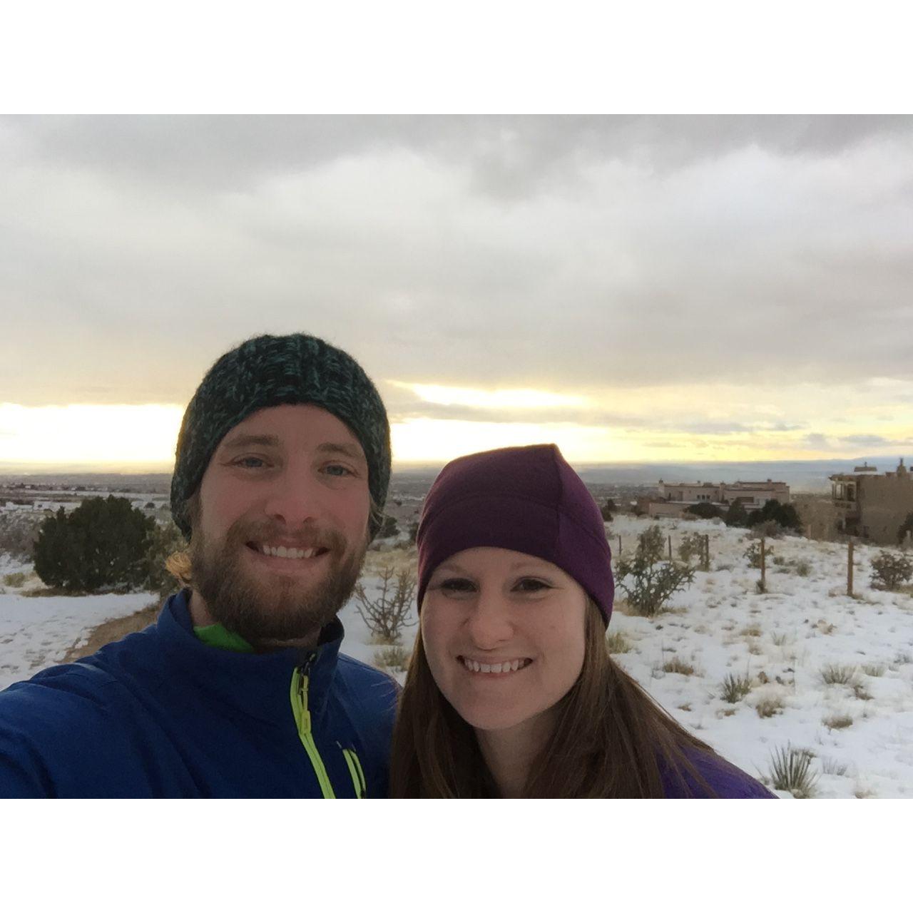 The foothills of the Sandias - Katy's first Christmas in New Mexico with Wes