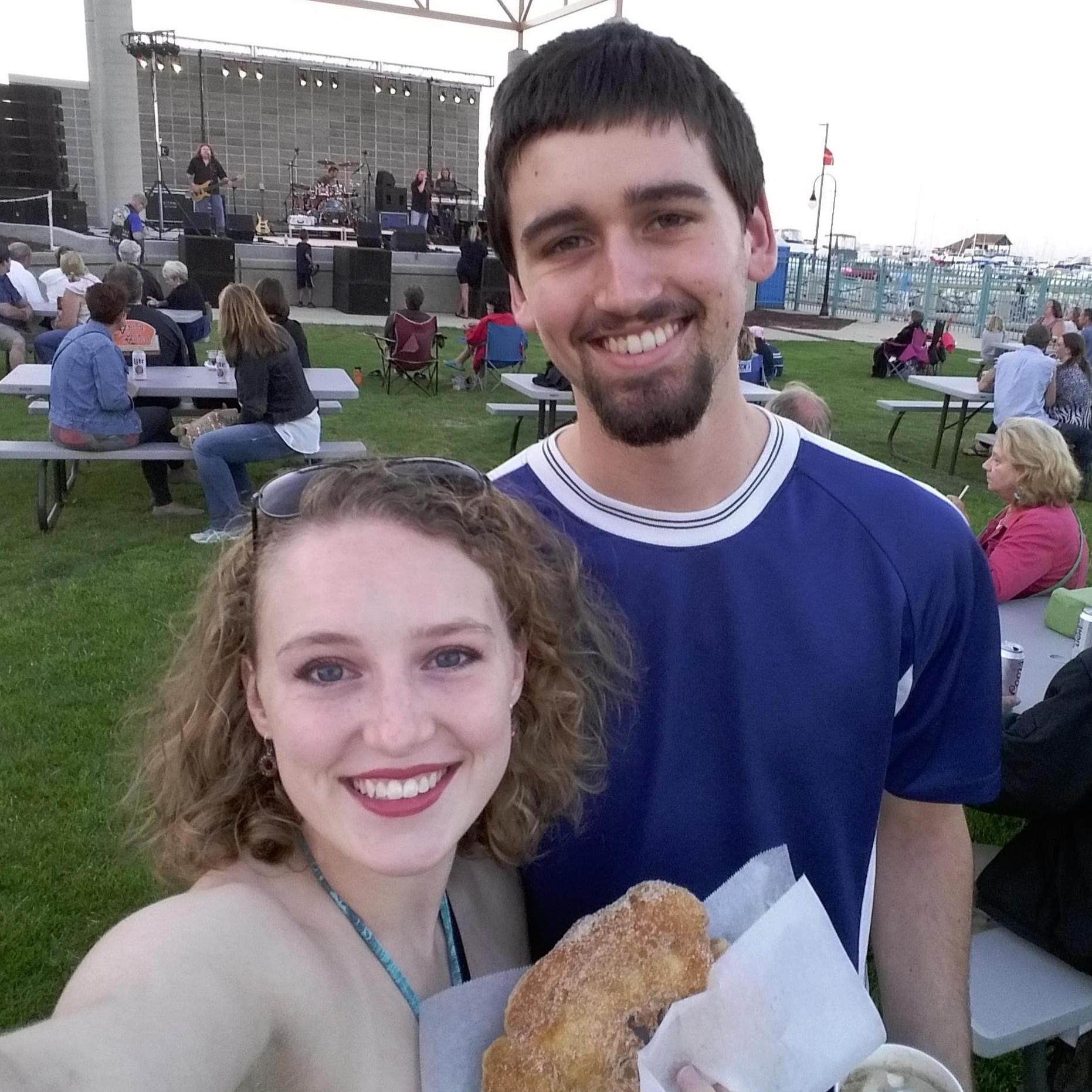Italian Fest 2017, One of Grace's many attempts to get me to be more "cultured". We ate an Italian doughnut... works for me!