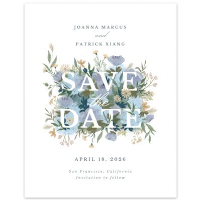 Dusty Blue Wedding Digital Save the Date - Laurelwood Classic