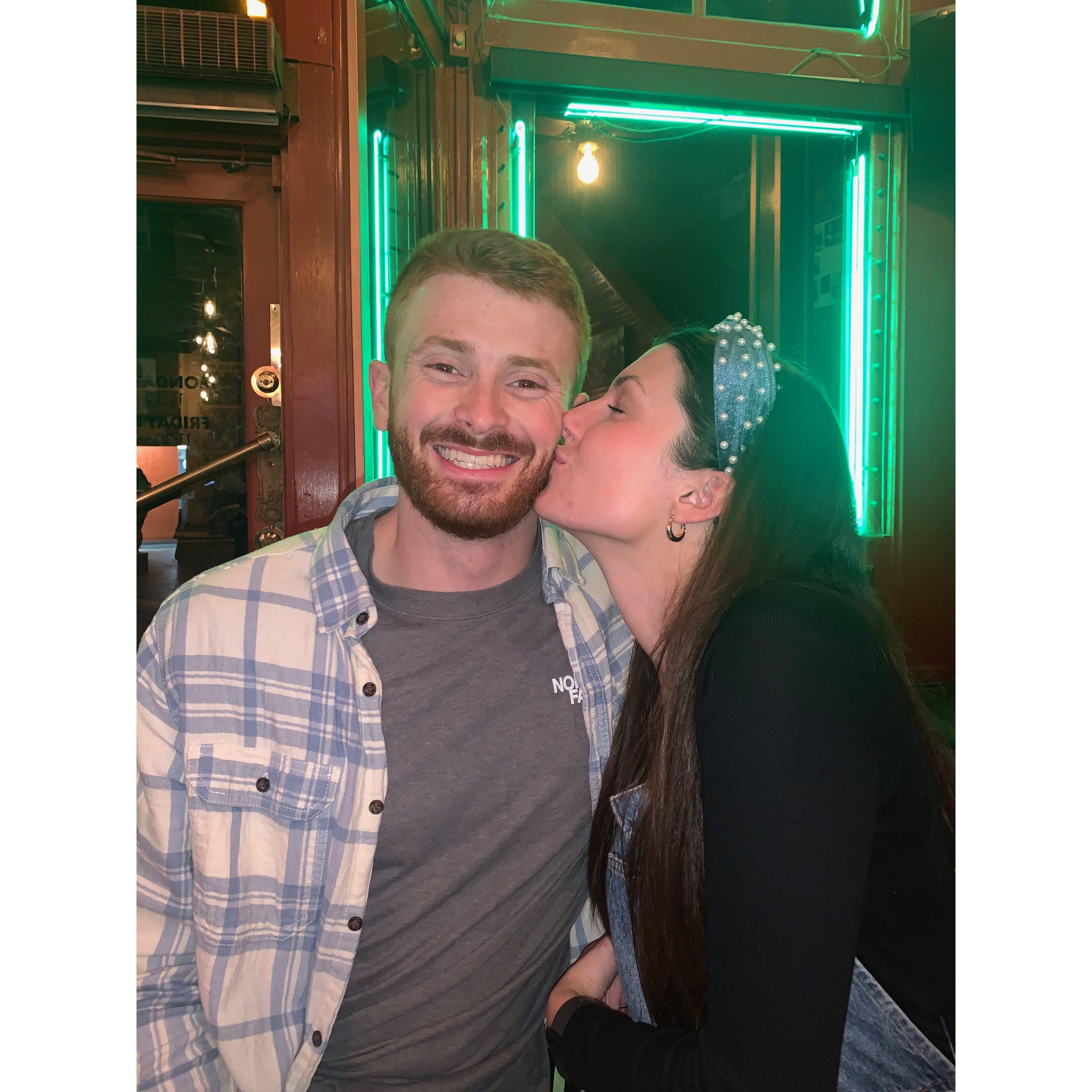 Our first Valentine's Day together at one of our favorite places in Terre Haute - The Copper Bar