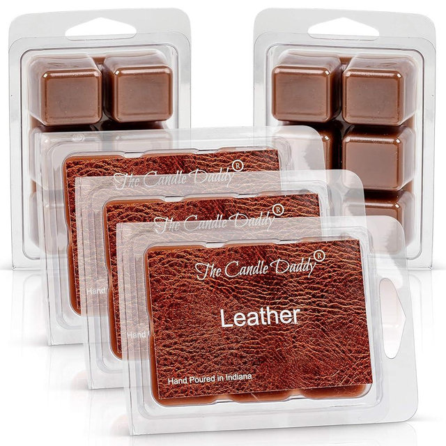 Leather - Maximum Scented Wax Cubes/Melts- 5 Packs -10 Ounces Total- 30 Cubes
