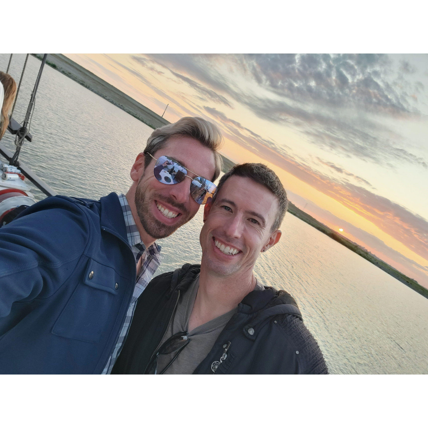 Sunset boat ride out of Amsterdam