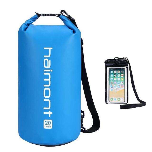 Haimont Waterproof Dry Bag Floating Dry Sack Roll Top Dry Backpack for Kayaking, Rafting, Boating, Fishing with IPX8 Waterproof Phone Case 10L 20L 30L 40L