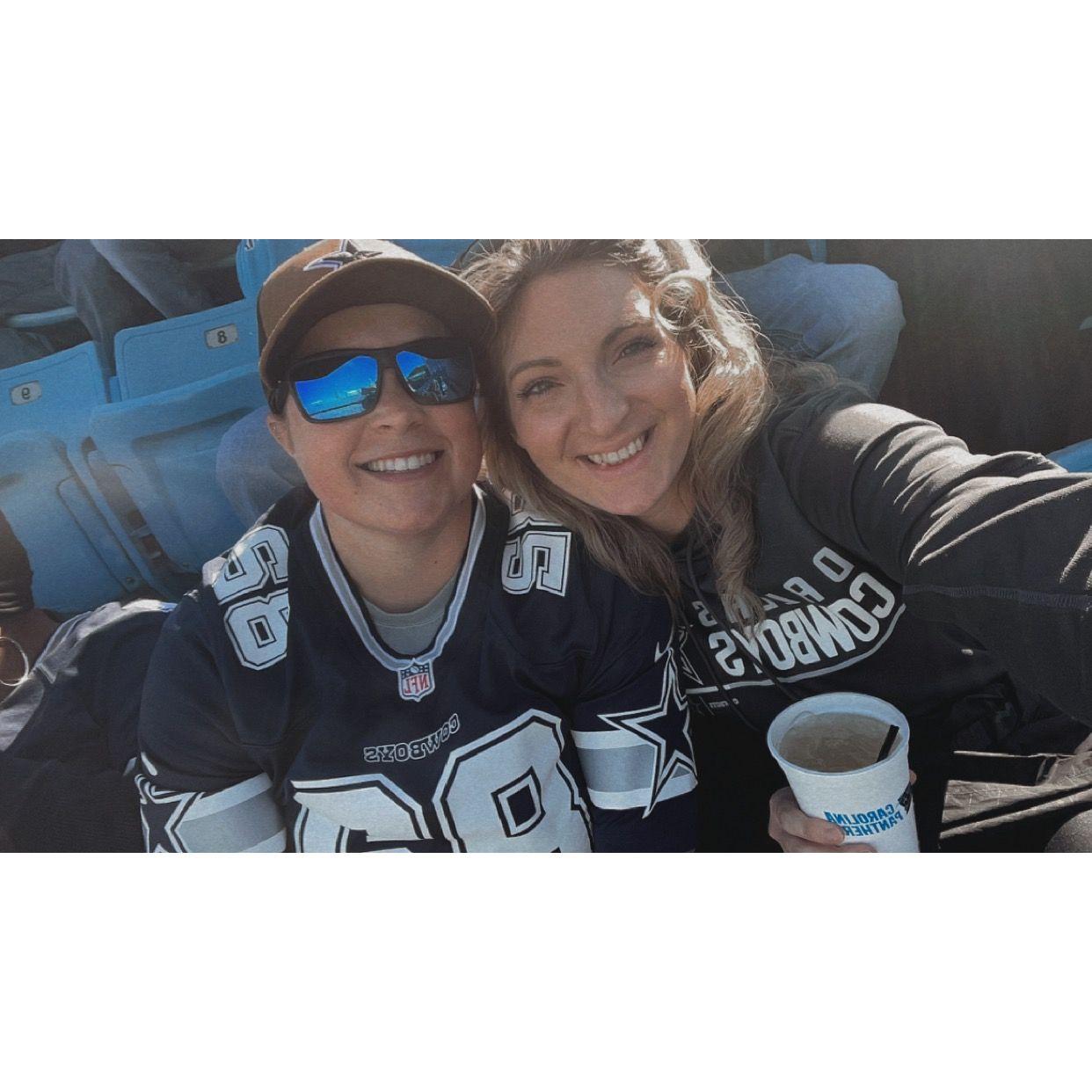 Our first NFL game! Convinced Britt to finally ditch the Patriots!