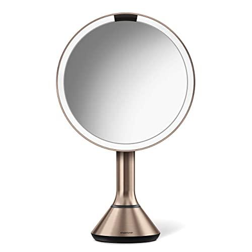 simplehuman 8" Sensor Mirror, 8", Rose Gold Stainless Steel