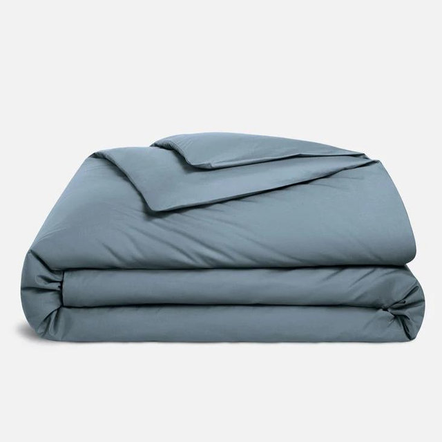 Classic Blue Percale Duvet Cover - King