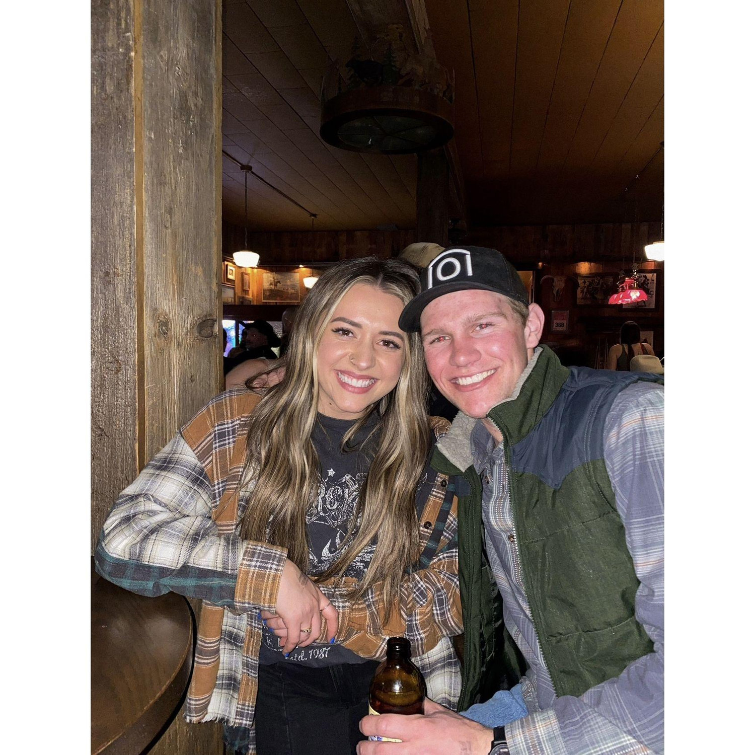 The very first time we hungout and danced together at Staceys Bar!