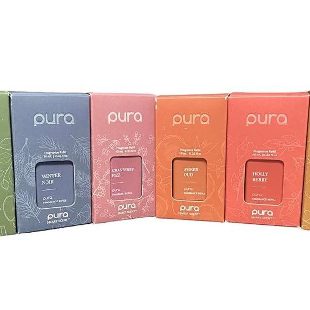 Pura Refill variety of 3 - Fragrance for Smart Home Air Diffusers - Room Freshener - Aromatherapy for Bedrooms & Living Rooms - Odor Eliminator - 3 Pack; Christmas Scents, Fall and Spring Scents