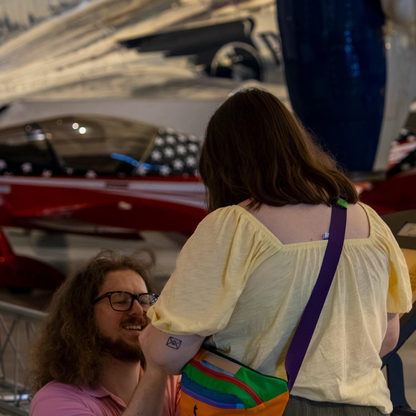 Our engagement, June 21, 2025, at the Udvar Hazy Museum in Virginia.